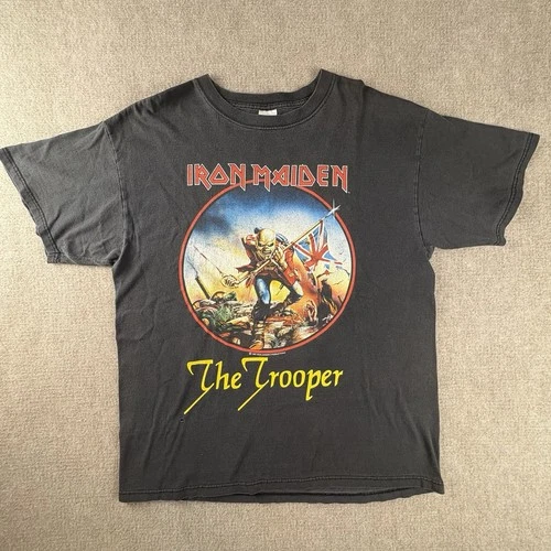 Iron Maiden Eddie Trooper US Onslaught XLarge T 1990s vintage concert t-shirt, vintage, single stitch, B+ condition