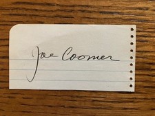 Joe Coomer signed cut, Austin College, NFL Steelers, 1947 NFL Champ, D. 1979