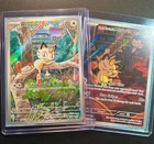 TWO HOLOGRAPHIC MEOWTHS Full Art Holographic Pokemon TCG