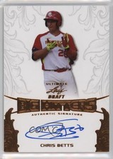 2015 Leaf Ultimate Draft Big Hitters Bronze Etched Foil Chris Betts Auto 1t3