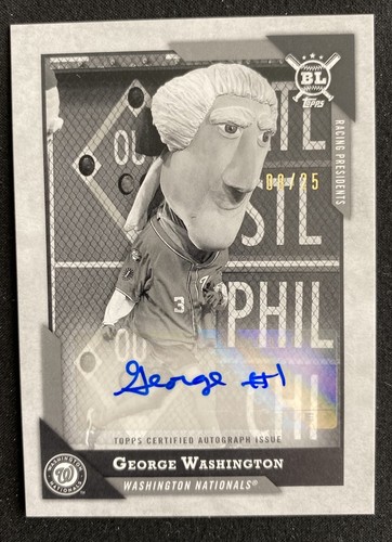 2018 Topps Big League George Washington B&W Auto!   8/25! SSP! 1:1,476 Packs!