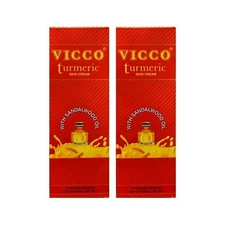 Vicco Turmeric Skin Cream with Sandalwood Oil -70G X 2 Pack