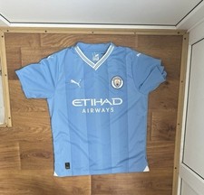 Manchester City Jersey Home football Soccer shirt 2023 Puma Men Size L