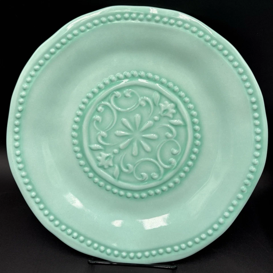 Juego de platos informales de 11 piezas para camping RV 5 platos de cena verde 6 cuencos melamina blanca Foto 2 de 4