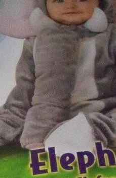 Baby Elephant Plush Costume Infant 0-6 Months Rubies Noah's Ark Col New In Pkg - Image 3 of 4