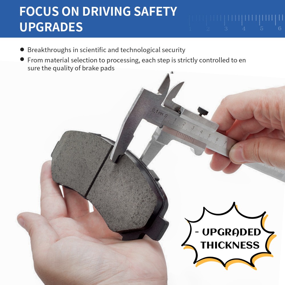 Front & Rear Drilled Brake Rotors Ceramic Pads Kit for 2014-2018 Mazda 3 Sport