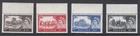 Sg 536a - 539a 1st De La Rue Castles all 4 values - Top margin - UNMOUNTED MINT