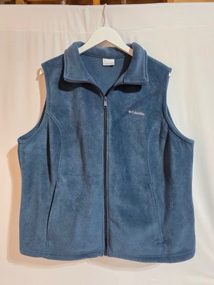 Columbia Women s Fleece Full Zip Vest Blue 2X Plus Size