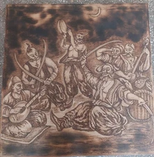 Unique Ukrainian Cossack Artwork – One of a Kind Pyrography Wood Burning