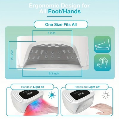 KTS Rechargeable UV LED Nail Care Toenail Fungus Repair Laser Device Fast-Drying