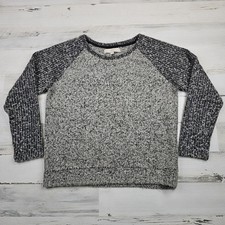 The Loft Wool Blend Sweater Womens Small Gray Pullover Long Sleeve