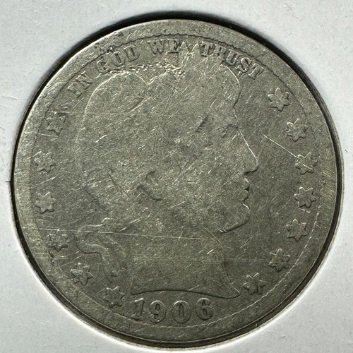 1906-D 25C Barber Quarter, Contains 0.1808oz of SILVER (88288)