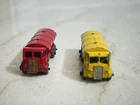 Vintage 1955 Moko Lesney Matchbox No. 11A ERF Road Tankers–Lot of 2 Red & Yellow