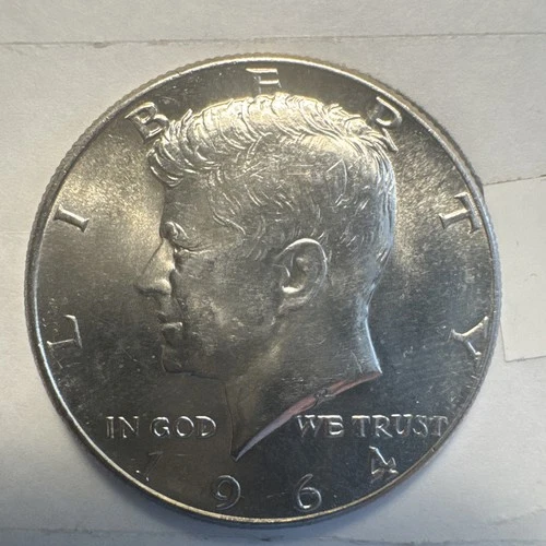 1964P Kennedy Silver Half Dollar, 90% Silver BU Condition