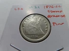 M21 USA 1876-CC Seated Liberty Quarter Fine