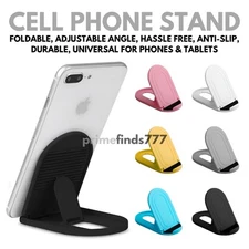 Universal Foldable Cell Phone Desk Stand–Holder Mount Cradle for Phones & Tablet