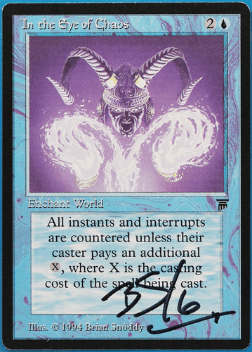 In the Eye of Chaos Legends NM Blue Rare SIGNED MAGIC CARD (ID# 504900) ABUGames - Picture 1 of 2