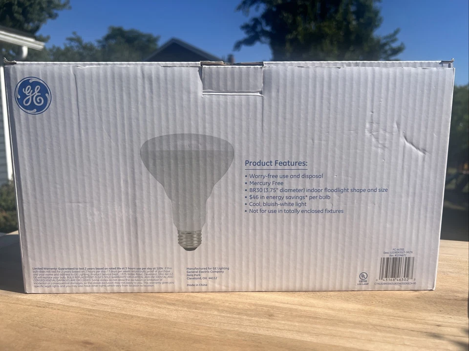 GE 65 Watt EQ BR30 Daylight Medium Base Dimmable LED Spot Floodlight Bulb 6pk - Image 2 of 4