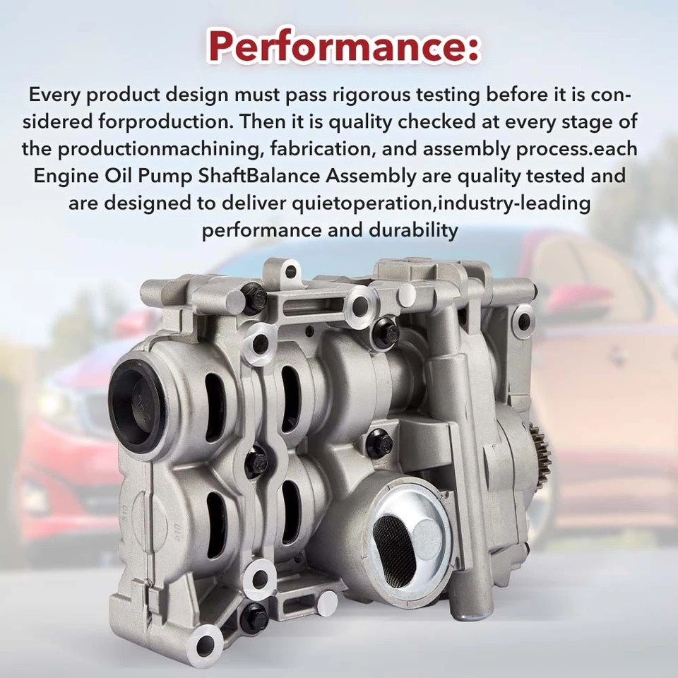 Conjunto de eixo de equilíbrio da bomba de óleo para Kia Sorento Hyundai Sonata Azera 2.0L 2.4L - Imagem 3 de 4