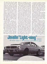1968 AMC JAVELIN - LIGHTING THE LOAD  ~  ORIGINAL 3-PAGE ARTICLE / AD