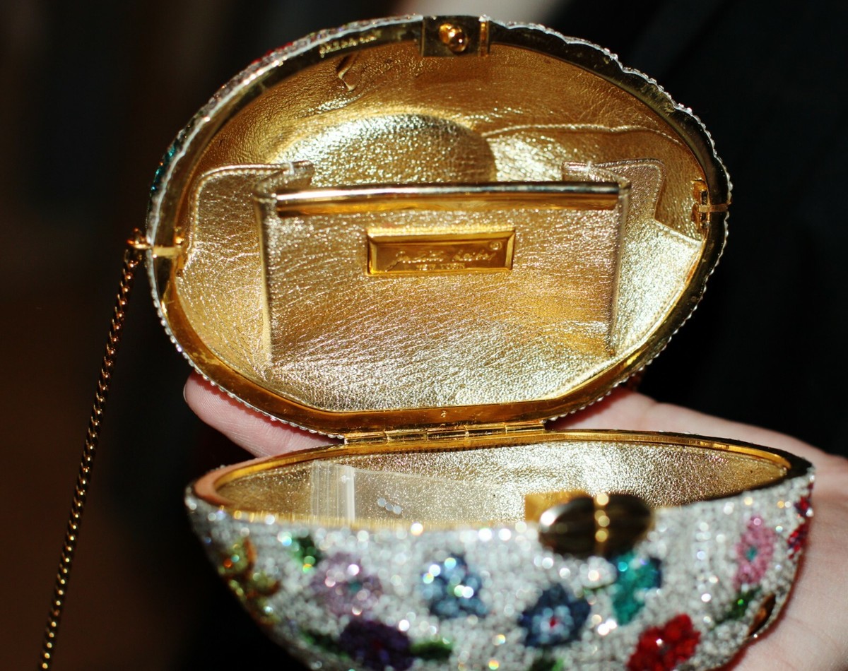 JUDITH LEIBER SWAROVSKI CRYSTAL GROUSE QUAIL BIRD MINAUDIERE