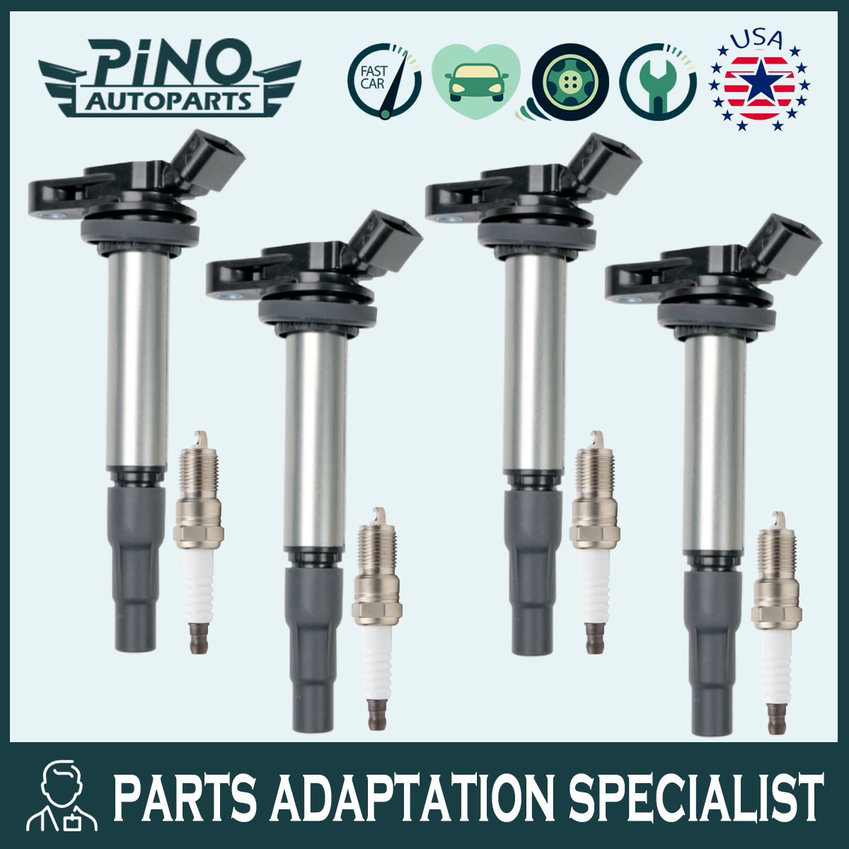 4* Ignition Coils OEM Quality For Toyota Corolla Prius Lexus 1.8L L4 C1714 UF596