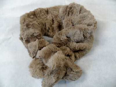 MADE IN ITALY soft fake fur scarf pull through various colors EC NEW 