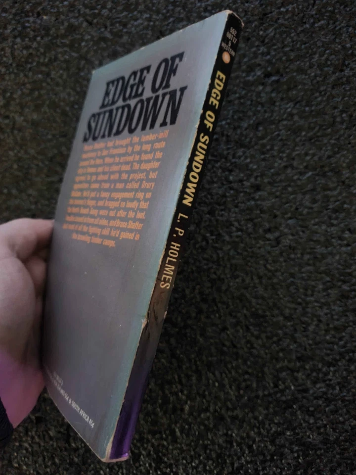 Edge of Sundown L.P. Holmes - Vintage Western Paperback - 1969 - Rare - Image 3 of 4