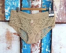 Women's NOBO No Boundaries Lace Hipster Panties Underwear XXXLARGE Beige NEW
