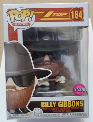 Funko Pop! Rocks ZZ Top Billy Gibbons Vinyl Figur beflockt #164
