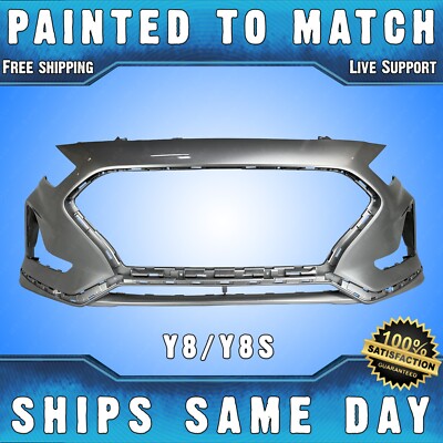 NEW *Painted Y8/Y8S Silver* Front Bumper Cover for 2018 2019 Hyundai Sonata
