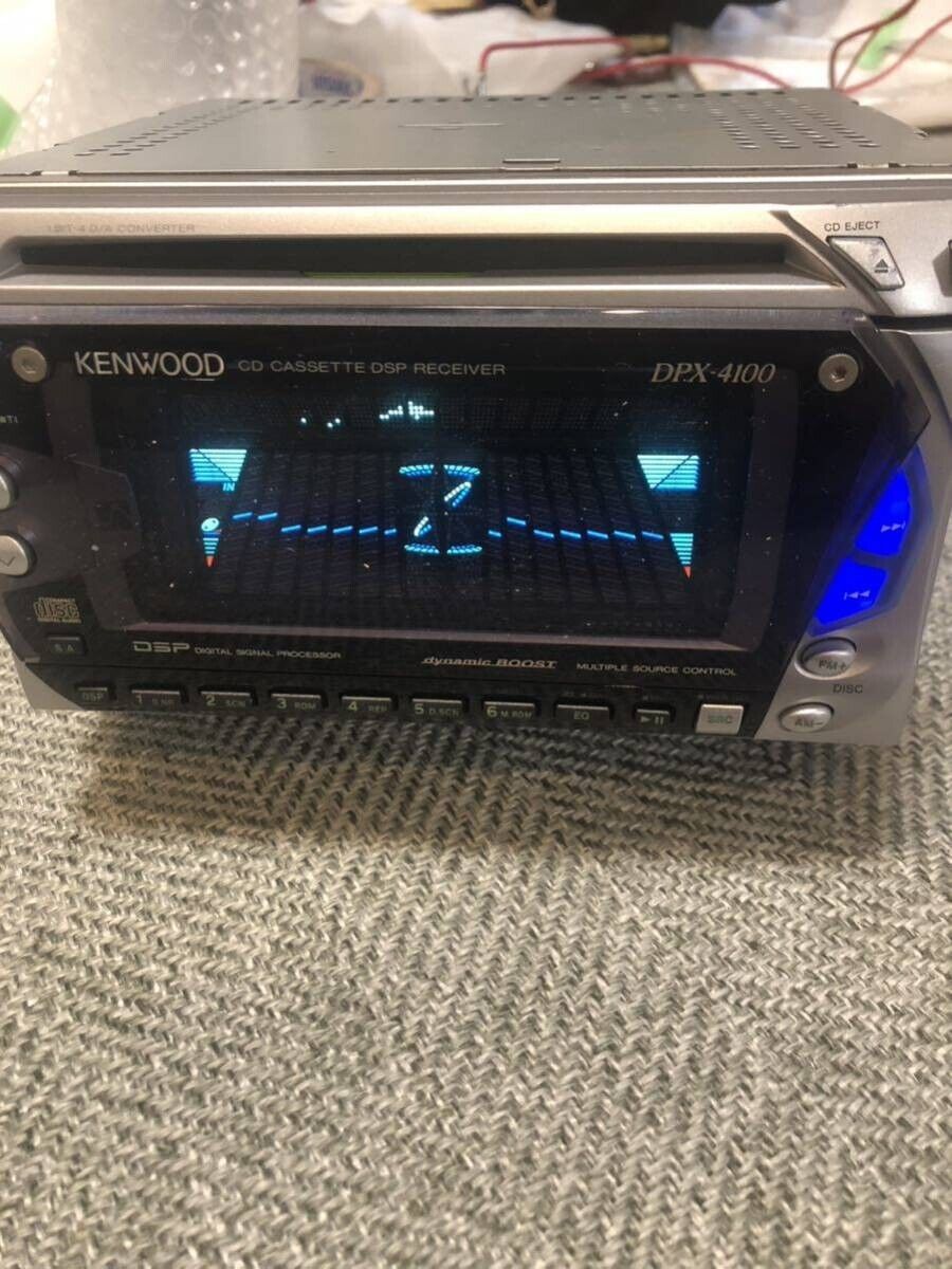 KENWOOD DPX-4100 Cassette CD EQ Spectrum Analyzer Working KENWOOD DPX-4100 Cassette CD EQ Spectrum Analyzer Working
