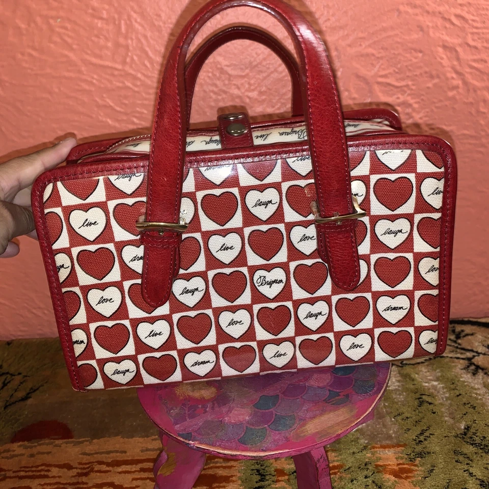 Brighton ❤️ Bolsa de maquillaje de viaje corazones rojos. Artículos de aseo, llevar, carrito, fin de semana. Raro Foto 4 de 4