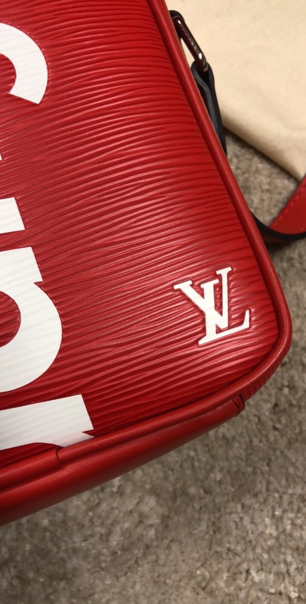 Louis Vuitton LV x Supreme Messenger Danube Epi PM Bag Red