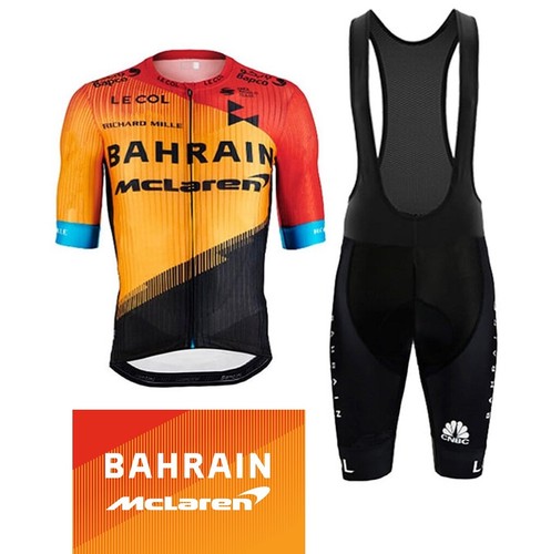 COMPLETO TEAM BAHRAIN McLAREN GIACCA SALOPETTE CICLISMO MERIDA BICI CORSA  XL L | eBay