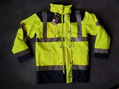 Singer Safety 5 In 1 Men's Hivis Jacket Yellow/Navy Size 3XL