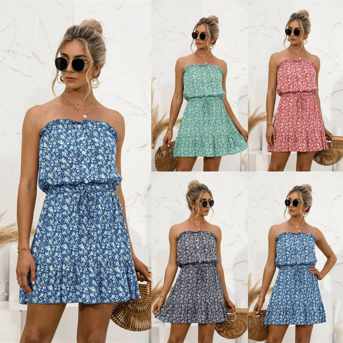 Tube top deals beach dress