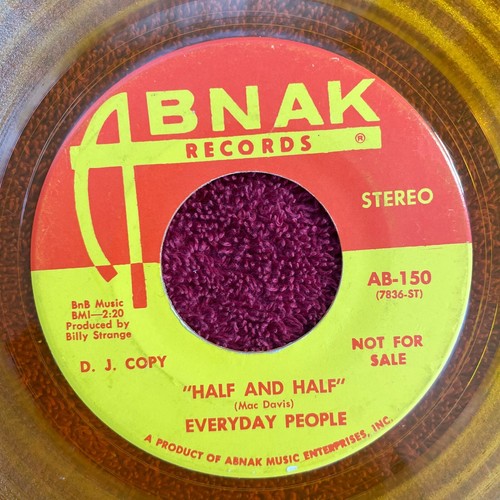 Everyday People Abnak AB-150 PROMO Orange Vinyl 45rpm (Funk, Soul, 1971)