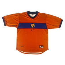 Barcelona FC 1998/00 Nike Away Football Shirt M Vintage Soccer Jersey