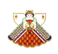 SP.ORDER  Autumn Queen in Fall Colors Dress  Charm Needlepoint Canvas P. Pony