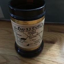 Missouri amber glass wooden handle Ozarks Bagnel Dam Truman Library Mug