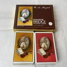 W.A. Mozart Piatnik Bridge Boxed Playing Cards Made In Austria