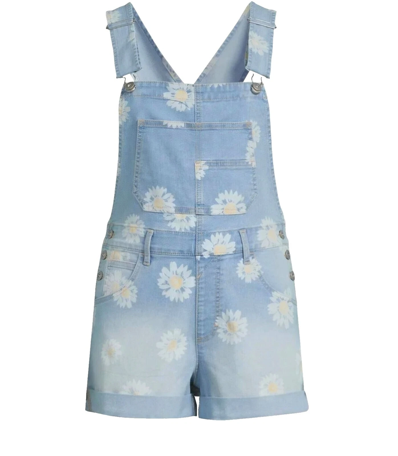 Overol Corto Pantalones Cortos Floral para De mujer