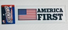 America First USA Flag Themed Vinyl Decal 7"x2  For Glass Metal Plastic Surfaces