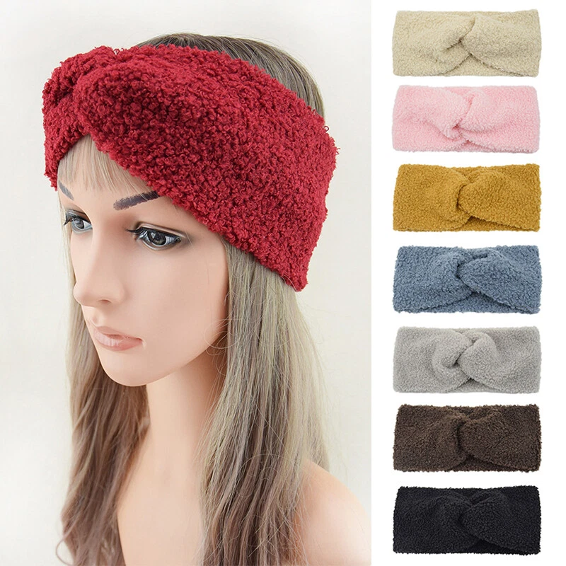 Soft Stretch Winter Warm Cashmere Cross Fuzzy Ear Warmer Headband Turbans ∂ - Image 3 of 4