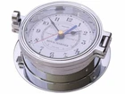TIME and TIDE CLOCK CHROME on CAST BRASS ROYAL MARINER 116mm, USA QUARTZ #C622TC