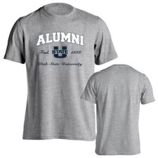 Utah State University Aggies Alumni Script Text Utah State Short Sleeve T-Shirt