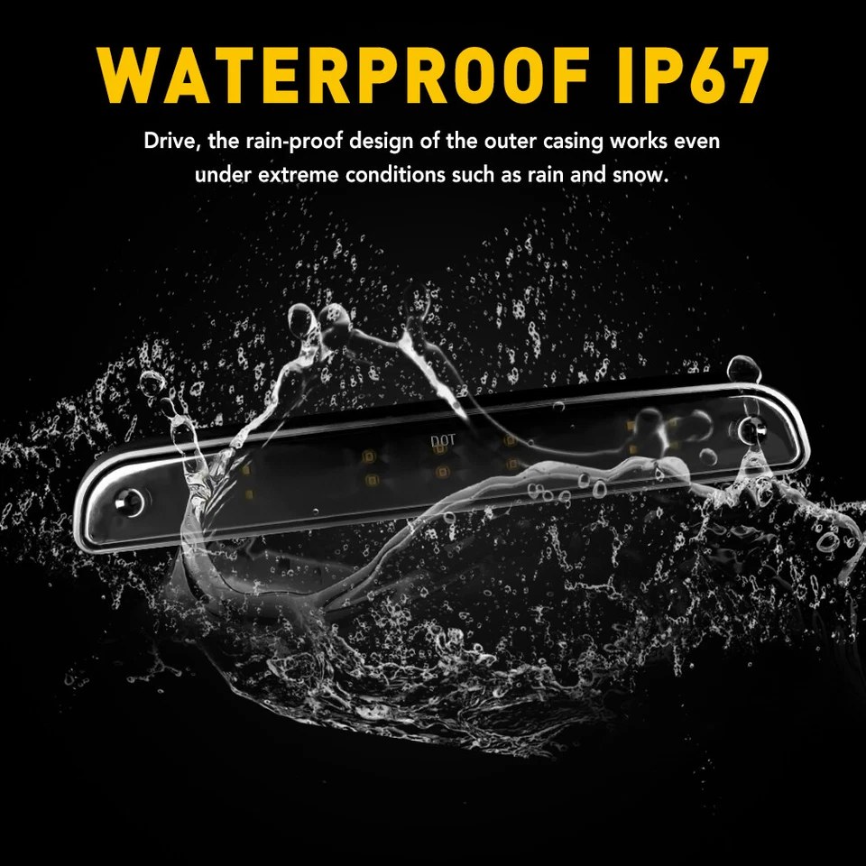 For 1994-1996 Ford F150 Smoke F250 3rd Third Brake Light LED Rear Cargo Lamp - Image 2 of 4