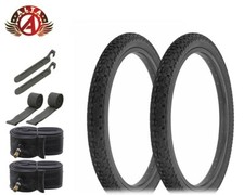 Alta HIGH Performance BMX BICYCLE 20" x 1.95" JUMPER Black Knobby TIRES 8PC SET.
