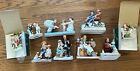 Norman Rockwell Museum Porcelain Figurines Lot Of 9 1980s Baby Antique Bicycle